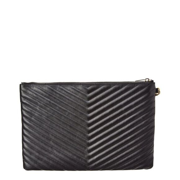 Saint Laurent Monogram Matelasse Leather Document Holder, Black - Picture 2 of 4